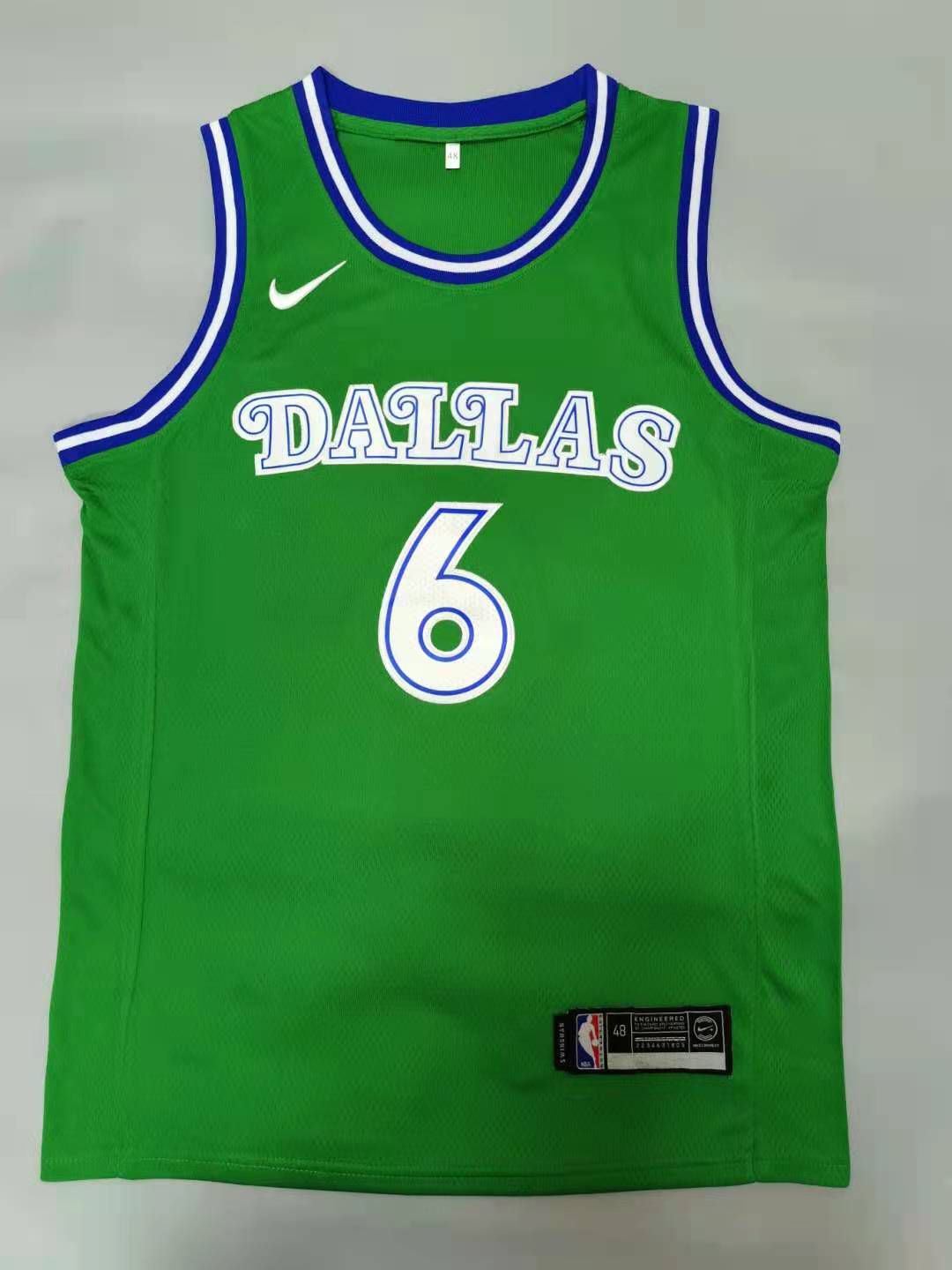 Men Dallas Mavericks #6 Porzingis Green 2021 Nike Game NBA Jerseys